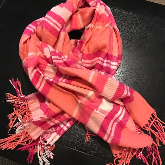 Old Navy Accessories - Pink and Orange Striped Blanket Scarf/Wrap