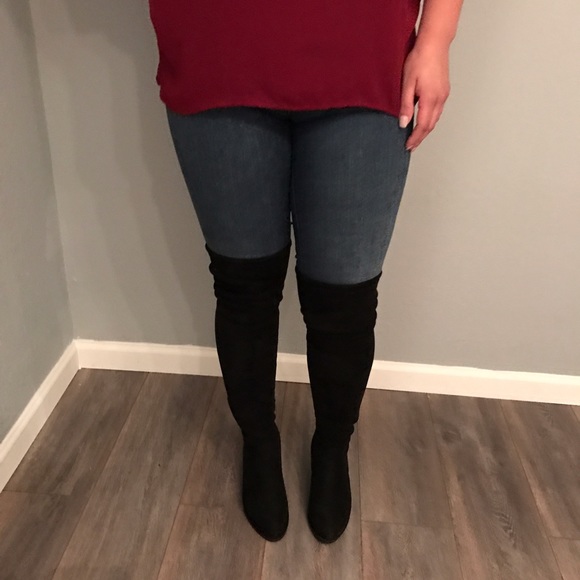 over the knee suede boots - Picture 4 of 4