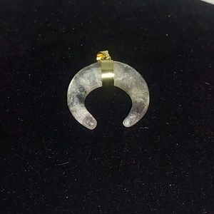 Natural Crescent Amethyst Stone Pendant💛3 for$15
