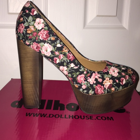 Yoki Floral Chunky Heel