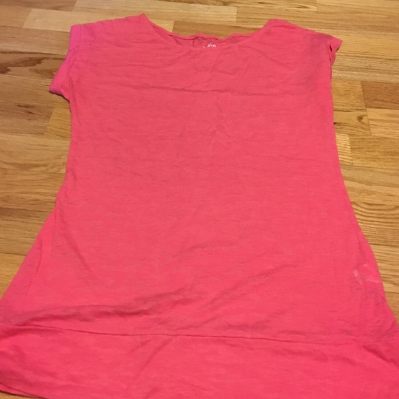 Sleeveless semi see through pink top