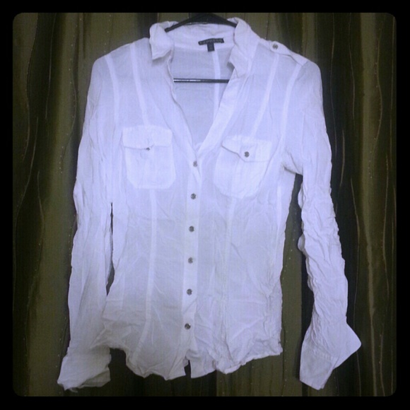 Express White/Cream Button Down