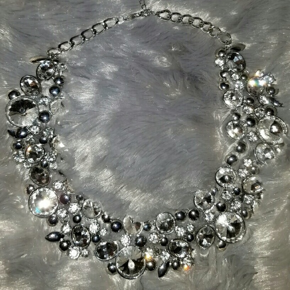 Rhinestone statement necklace prom and banquet
