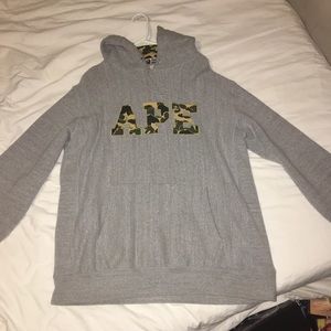Gray/Camouflage BAPE Hoodie - XXL