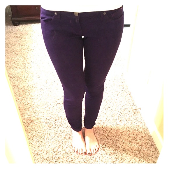 Express purple jeans