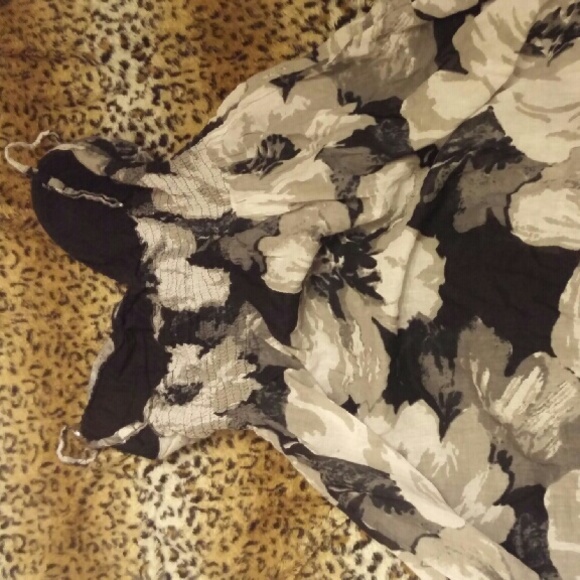 Medium dress beaded straps no stains or rips