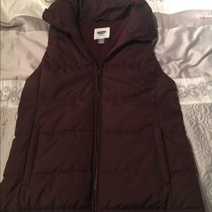 Maroon/wine puffer vest
