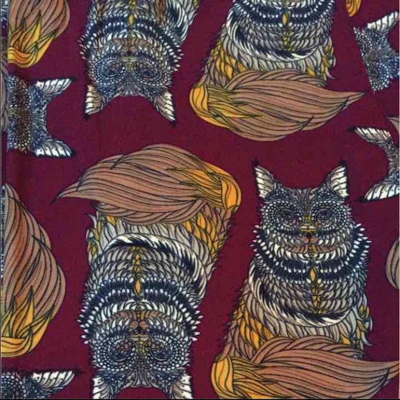 New Lularoe Mosaic Fox Owl Leggings OS