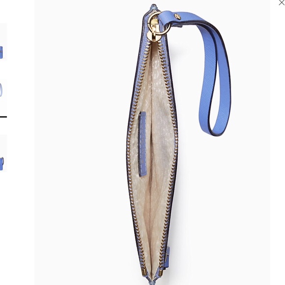 Kate Spade Mikas Pond Bee Wristlet Blue Delphinium - Picture 2 of 6