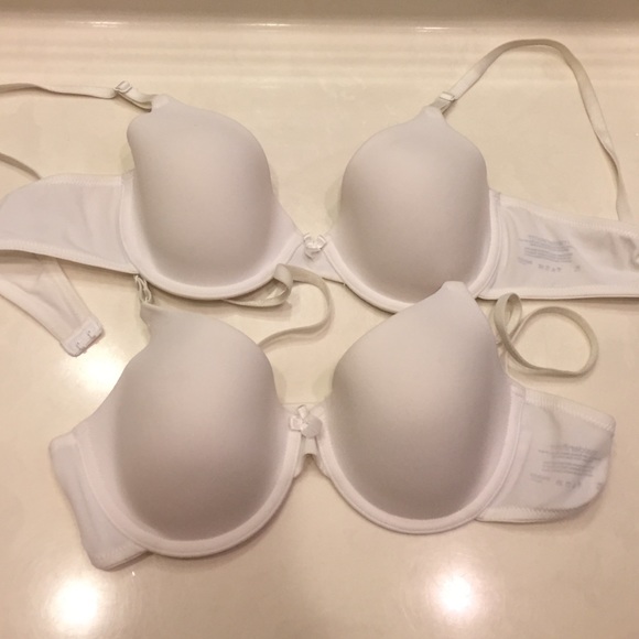 Two practically new Maidenform Bras - white 36B