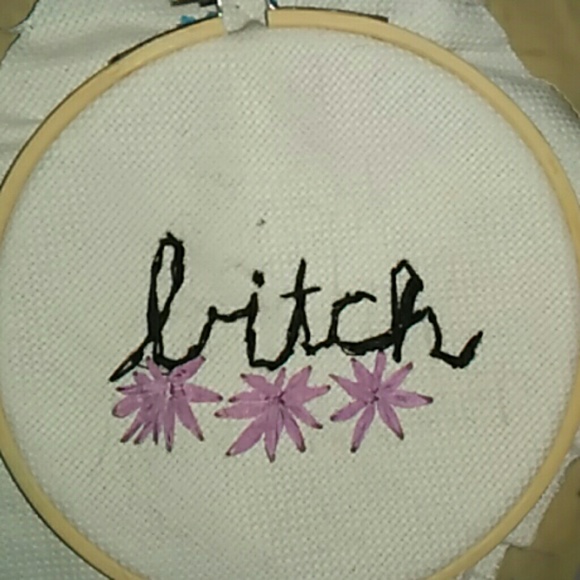B**ch cross stitch