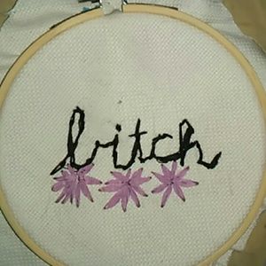 B**ch cross stitch
