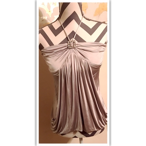 Bebe Rhinestone Top