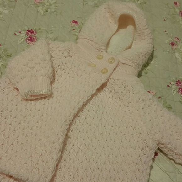 NEW LITTLE WONDERS PINK COAT sweater