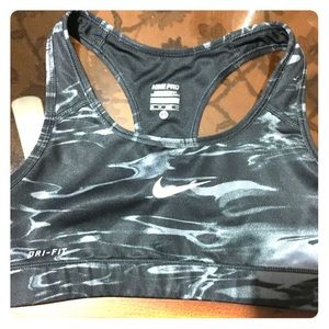 Nike pro marble sports bra xs