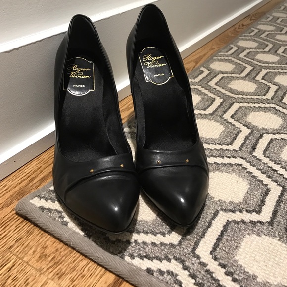 Roger Vivier leather pumps with brass beads