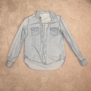 Aeropostale Chambray Long Sleeve Shirt Size Medium