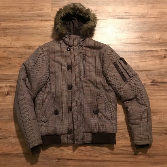 Empyre hooded jacket with faux fur