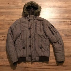 Empyre hooded jacket with faux fur