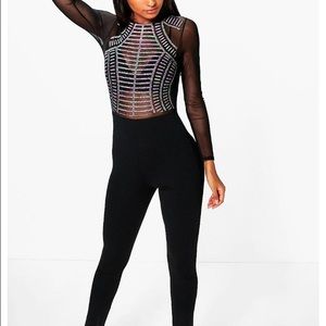 NEW Boohoo Sparkly Jumpsuit
