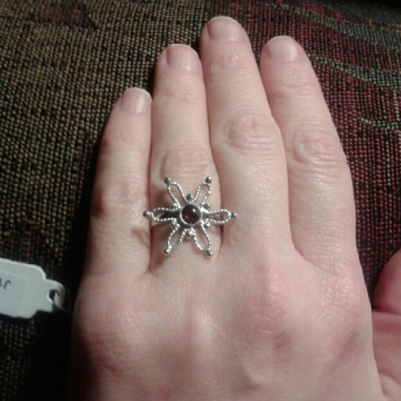 SALE Artisan Natural Deep Red Garnet Solid 925S Rg - Picture 3 of 4