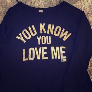VS PINK "You Know You Love Me" nightshirt size L