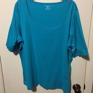 Jones New York Sport Turquoise elbow sleeve top