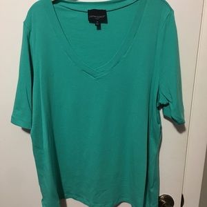 Sea green elbow sleeved top