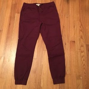 Bullhead (from Pacsun) burgundy joggers.