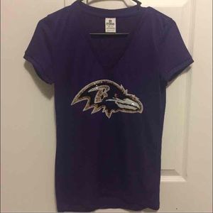 Vs pink NFL bling tee