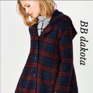 ❄️BB Dakota Kellen Plaid Sherpa Hood Jacket❄️