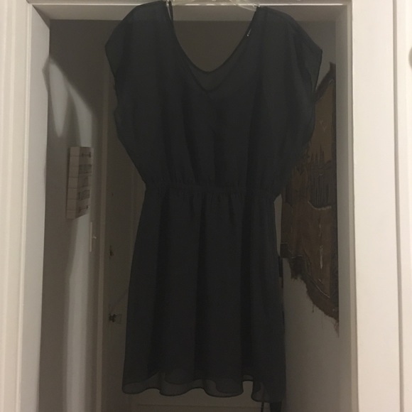 Express Black Chiffon Dress Large