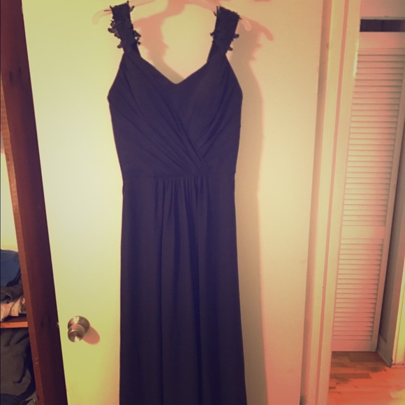 Navy blue floor length gown