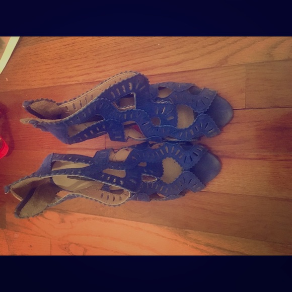 Zara later cut blue heels