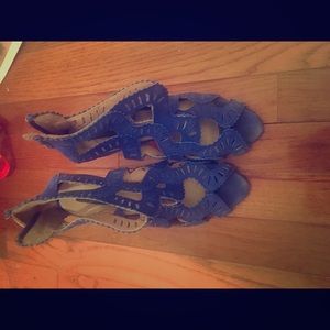 Zara later cut blue heels