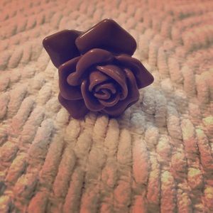 Brown flower ring 7.5