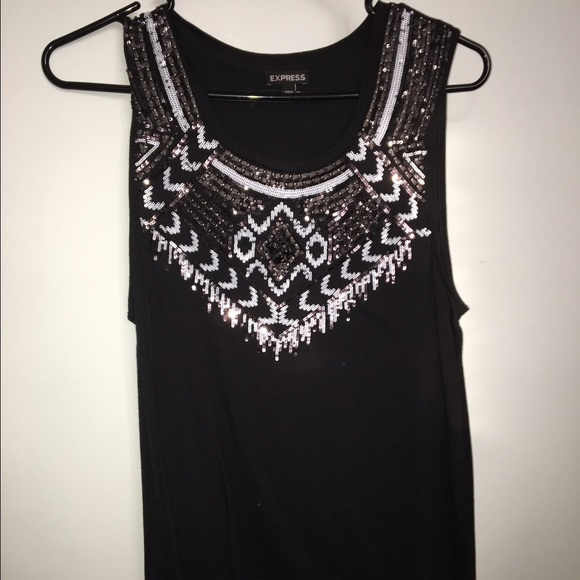 Black sparkly express tank