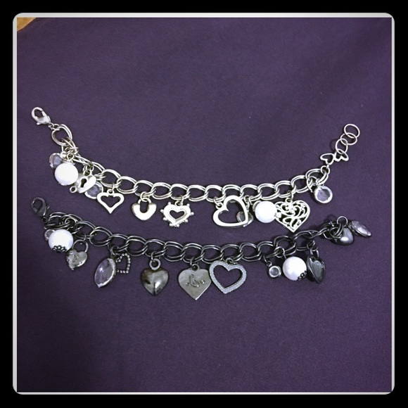 A pair of charm bracelets