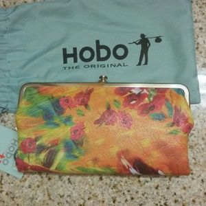 NWT HOBO Lauren Wallet Watercolor Floral