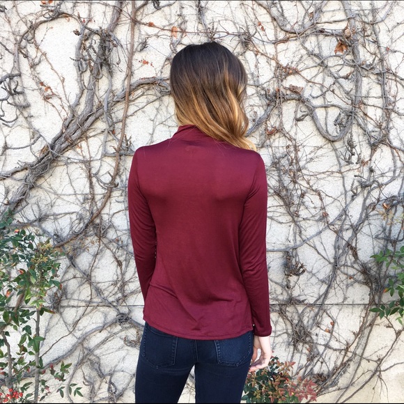 burgundy choker top - Picture 3 of 4