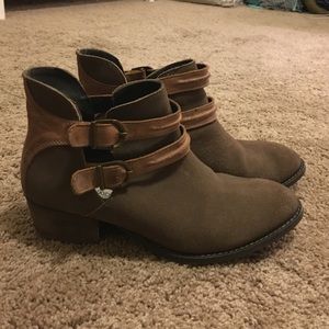 Steve Madden buckled booties