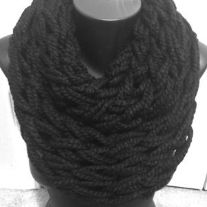Midnight black infinity scarf