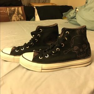 Converse High Top Skull Print