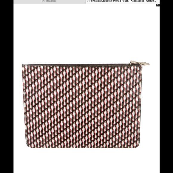 NWOT Christian Loubidine  zip pouch