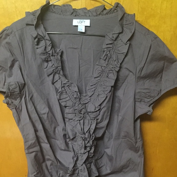 Ann Taylor Loft ruffled blouse, size 16