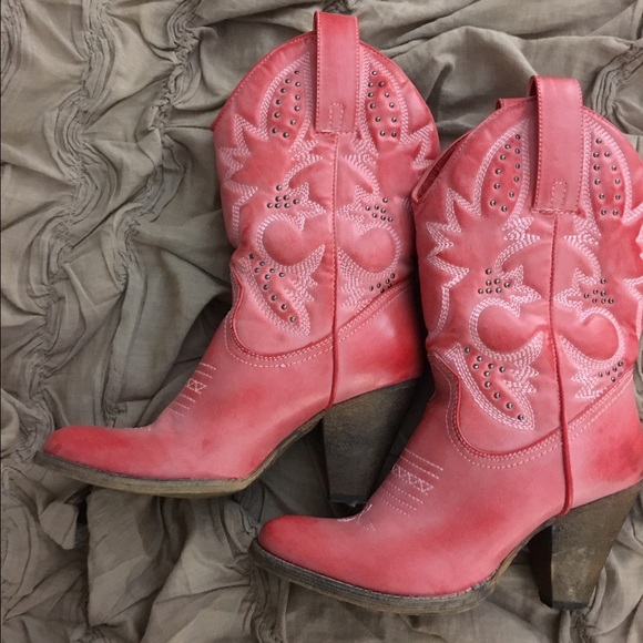 Faux leather boots