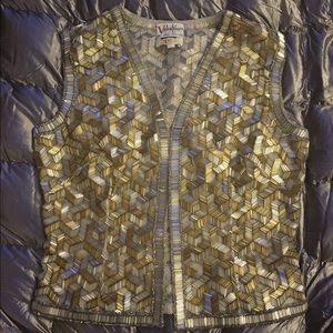 Rhinestone hand made vest from London