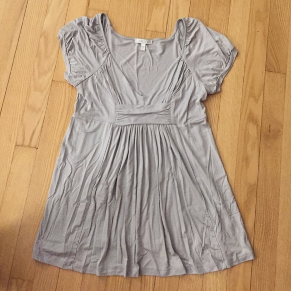 Grey V Neck Blouse