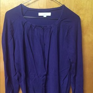 Ann Taylor Loft blue cardigan gently used xl