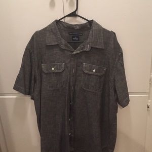 Men's charcoal grey button down